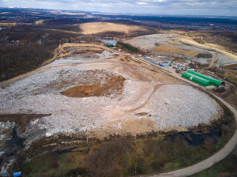 aerial-drone-view-of-stack-of-different-types-of-large-mountain-garbage-pile