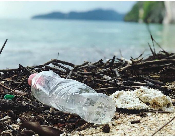 New process converts PET plastic into monomer building blocks, which can be recycled into new PET products or upcycled into higher value materials. Image Credit: Catherine Sheila