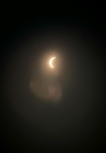 Solar Eclipse at partial obscuration Credit: Amy Donner of Haikubox